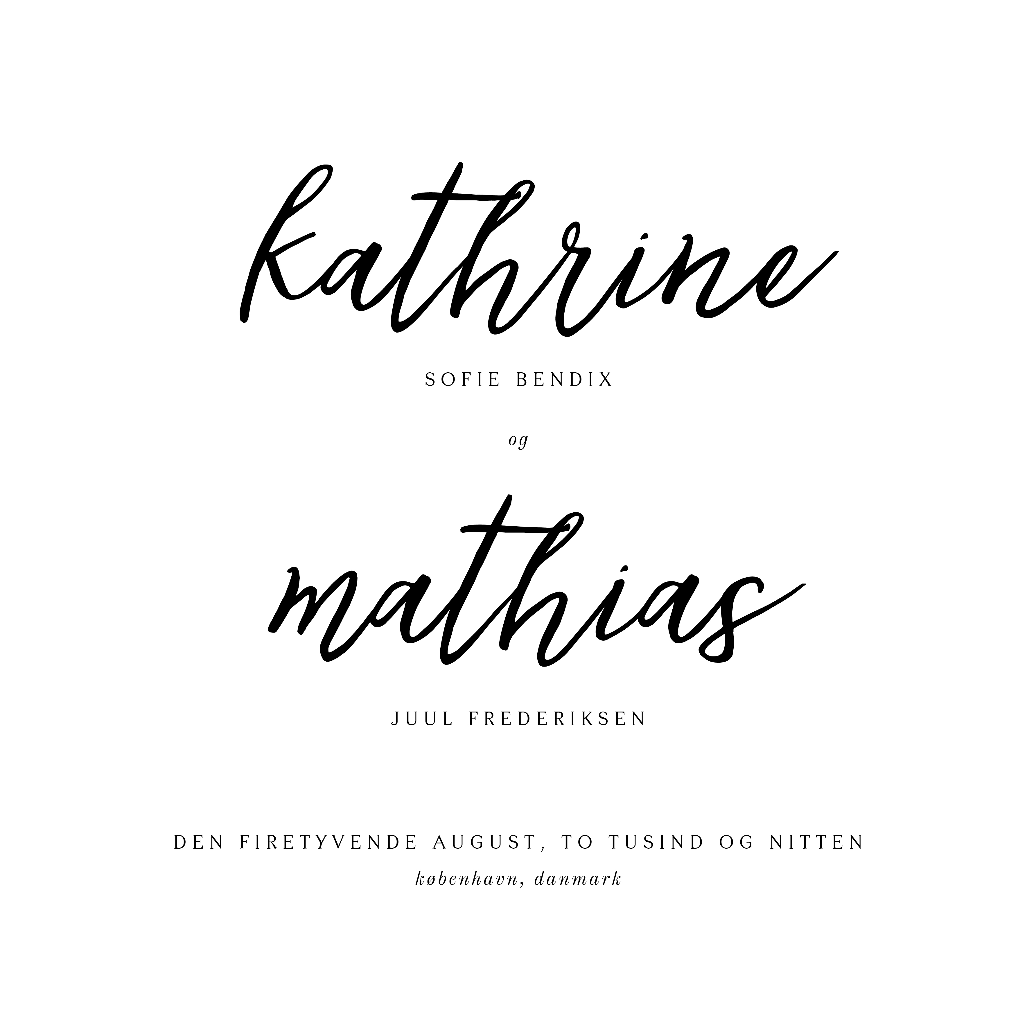 Bryllup - Kathrine & Mathias